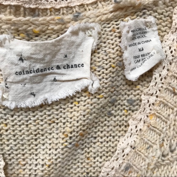 Anthropologie Wool Blend Cream Sweater Vest XS - Picture 3 of 3